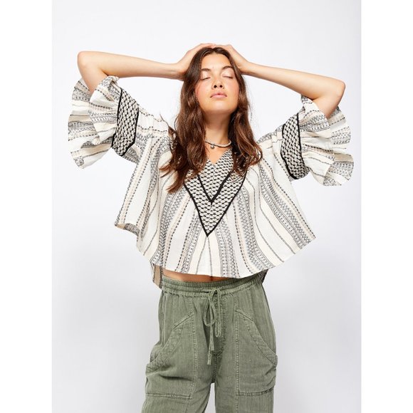 NWT Free People Runnin On A Dream Top / Ivory - Picture 2 of 7